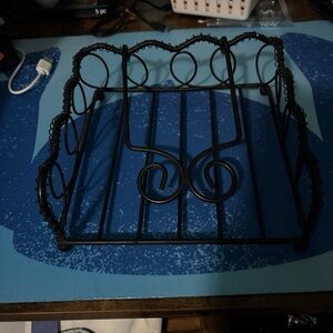 Source Unknown Black Metal Napkin Holder